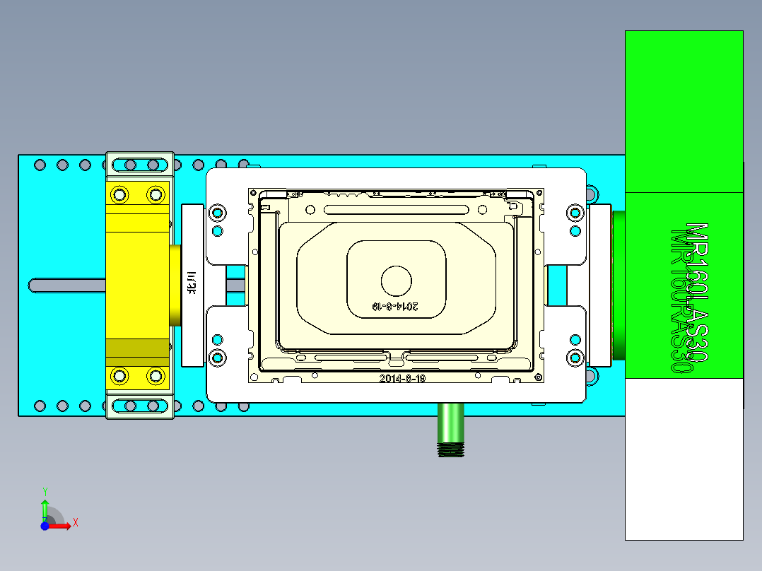 ZAZ00-A-笔记本CNC工装夹具三维模型CNC6-0901前视图