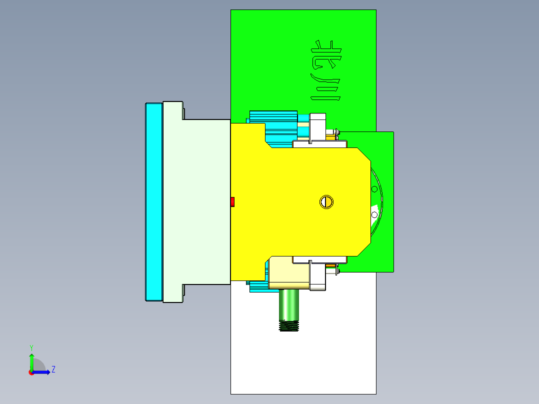 ZAZ00-A-笔记本CNC工装夹具三维模型CNC6-0901左视图