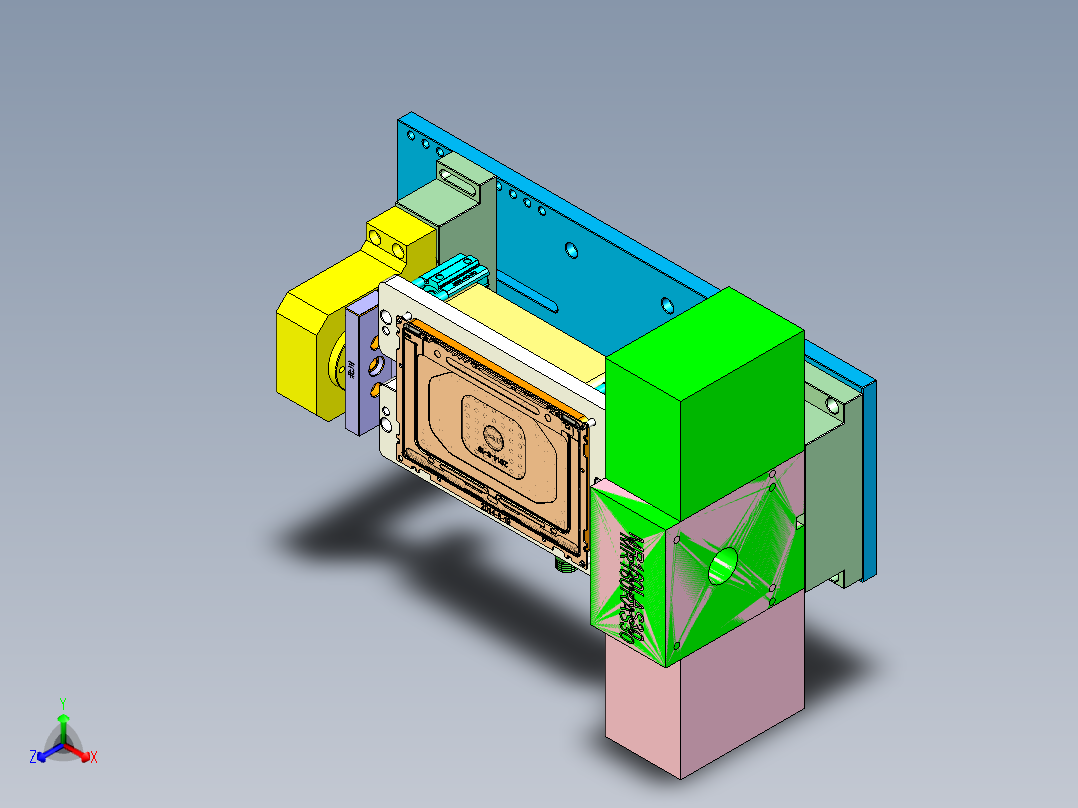 ZAZ00-A-笔记本CNC工装夹具三维模型CNC6-0901正等轴测图