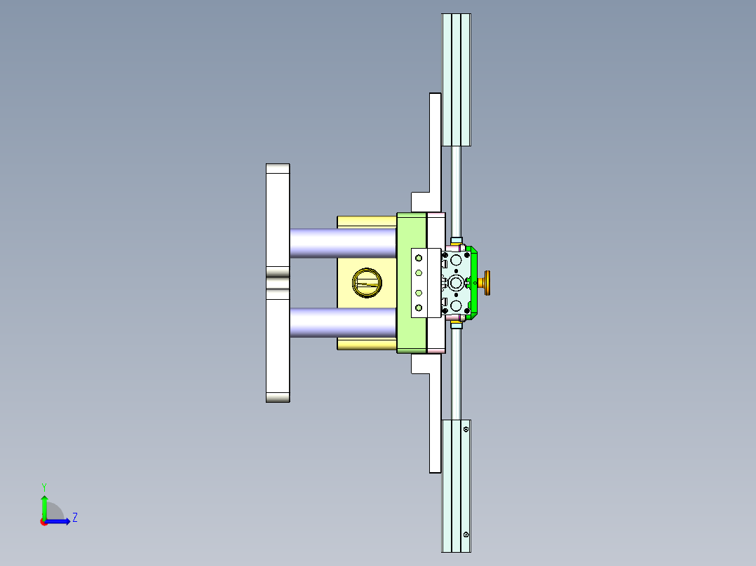 X2-笔记本CNC工装夹具三维模型CNC8-1127左视图