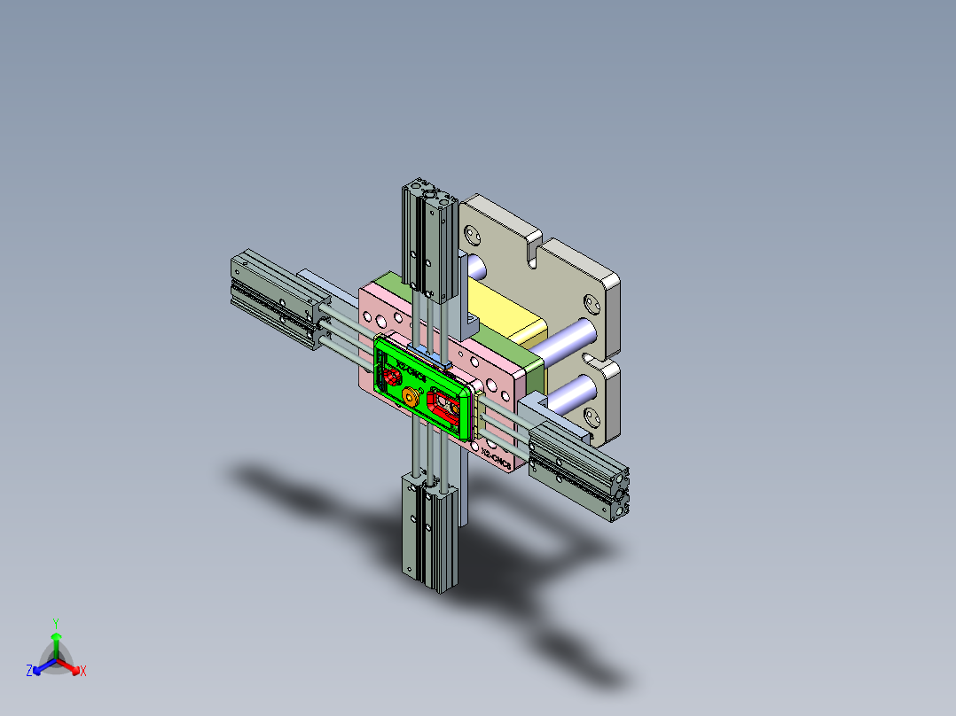 X2-笔记本CNC工装夹具三维模型CNC8-1127正等轴测图