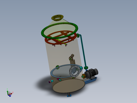 试验洗涤塔（sw18可编辑+工程图+BOM）