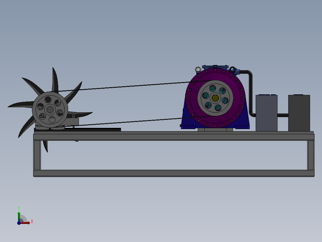 发电系统模型前视图