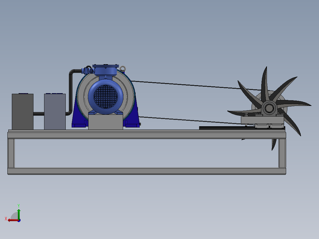 发电系统模型后视图