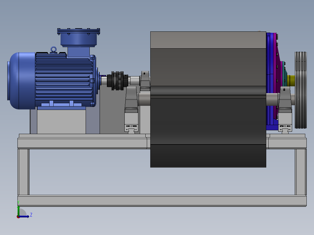 发电系统模型左视图