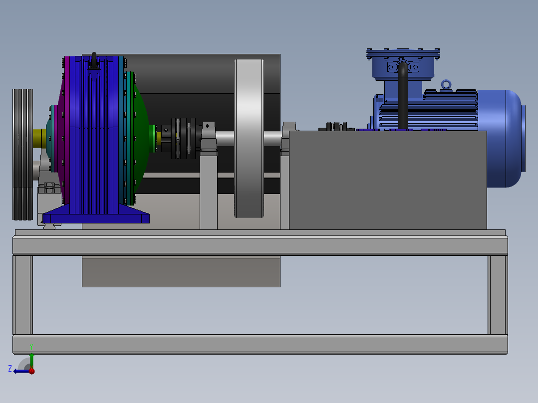 发电系统模型右视图