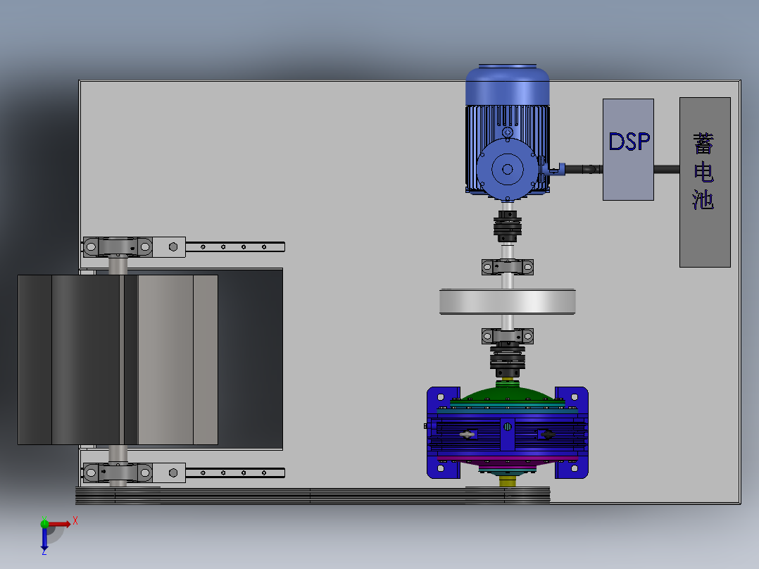 发电系统模型俯视图