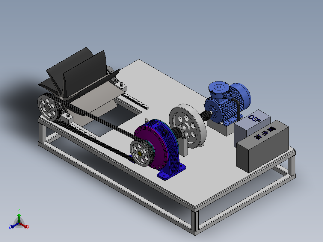 发电系统模型正等轴测图