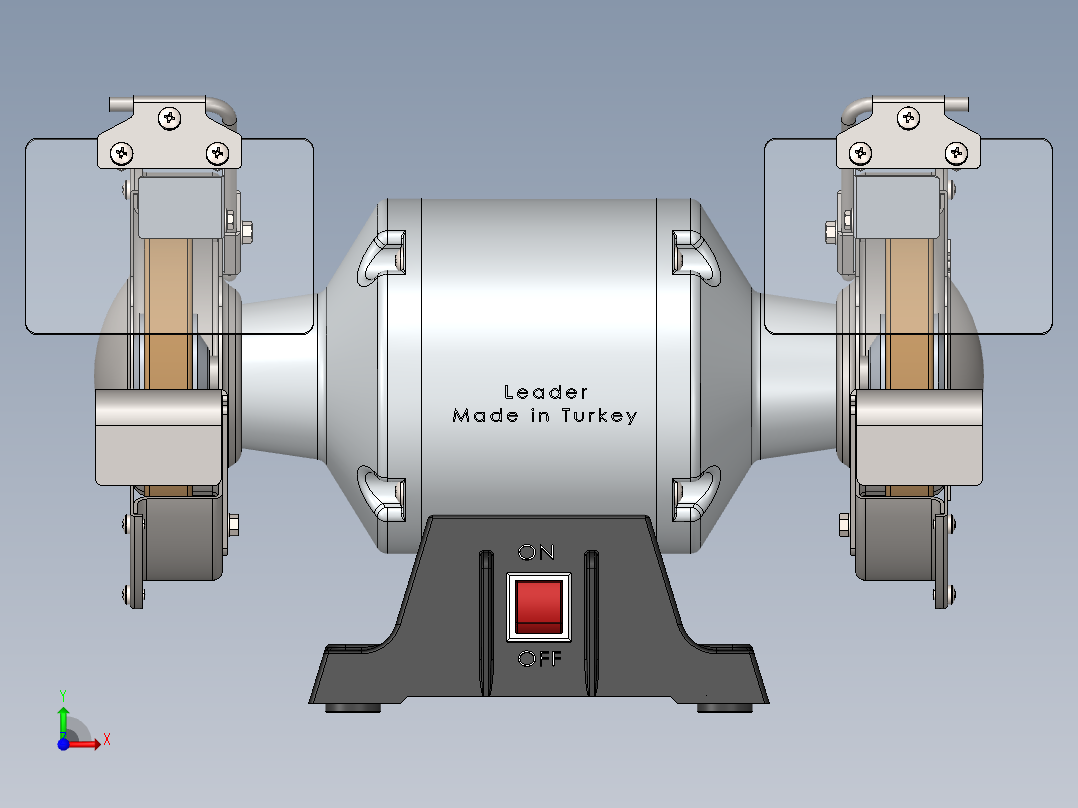双砂轮打磨机bench-grinder-solidworks2009-2014前视图