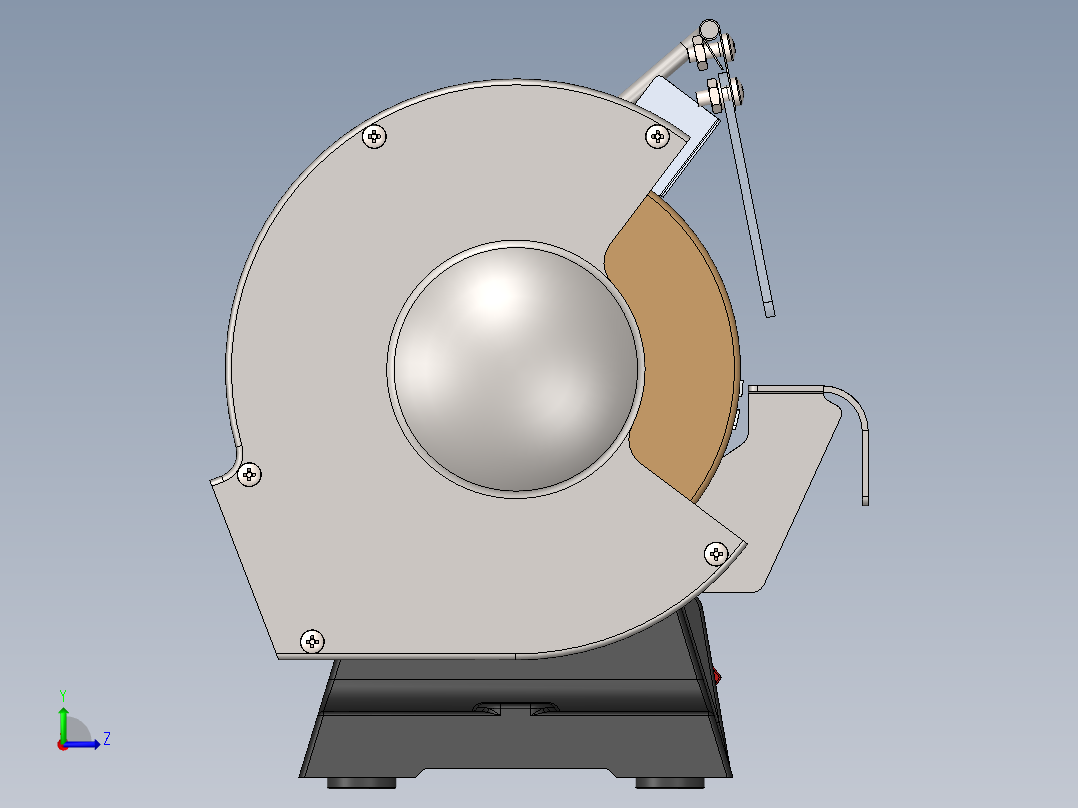 双砂轮打磨机bench-grinder-solidworks2009-2014左视图