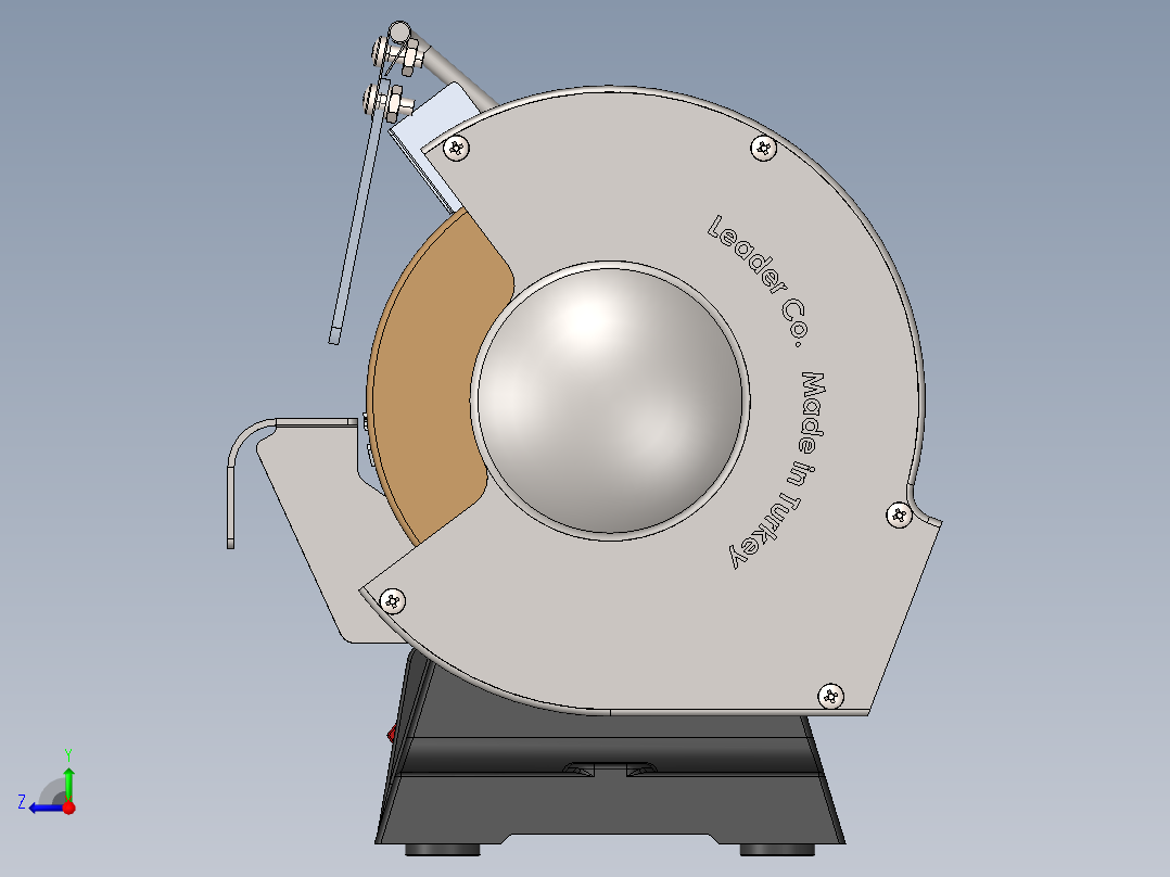 双砂轮打磨机bench-grinder-solidworks2009-2014右视图