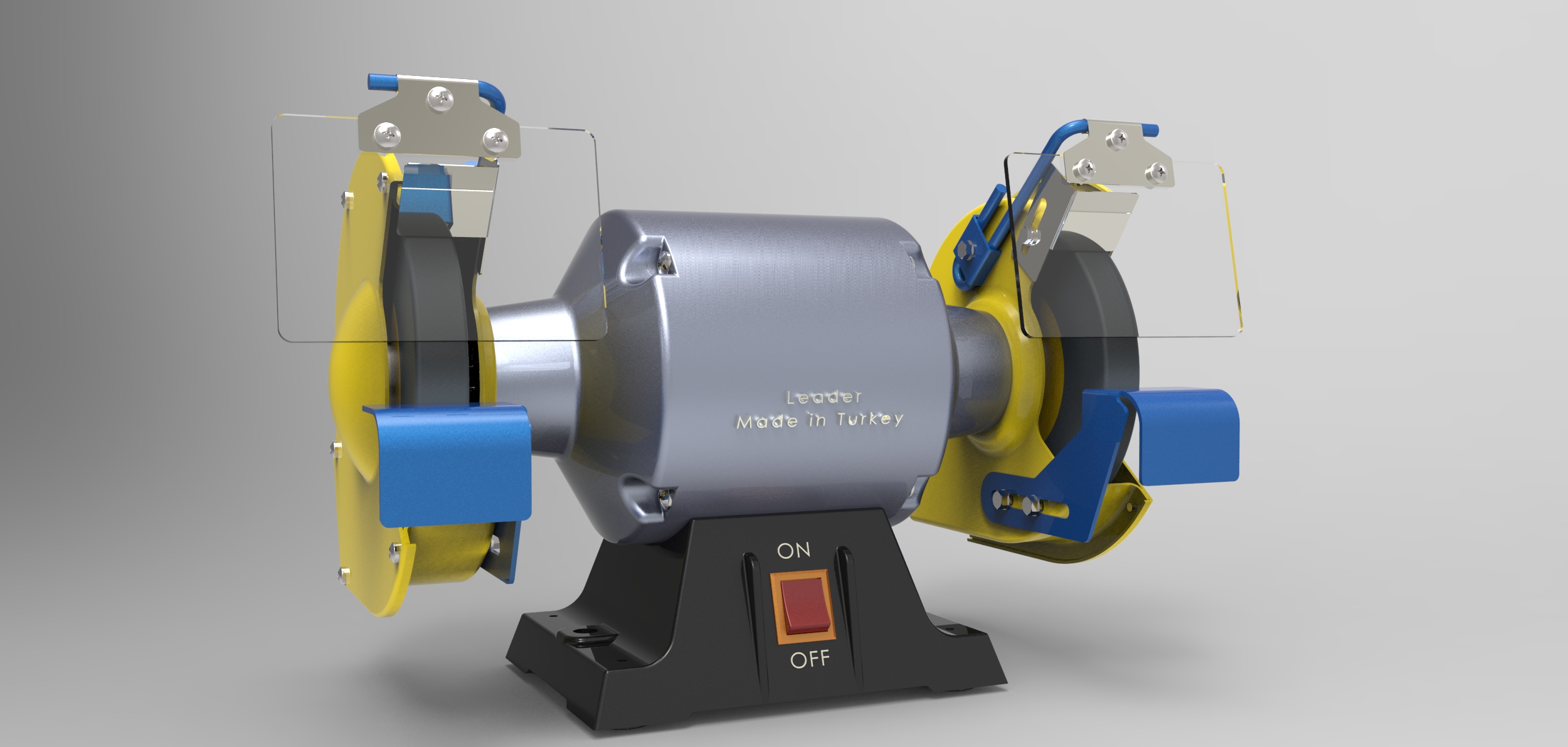 双砂轮打磨机bench-grinder-solidworks2009-2014