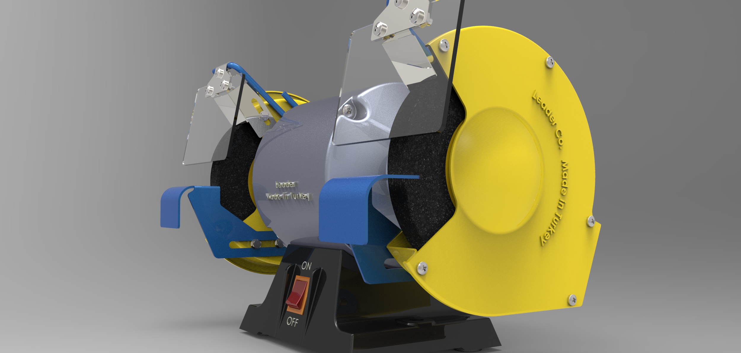 双砂轮打磨机bench-grinder-solidworks2009-2014