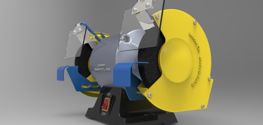 双砂轮打磨机bench-grinder-solidworks2009-2014缩略图