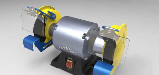 双砂轮打磨机bench-grinder-solidworks2009-2014缩略图