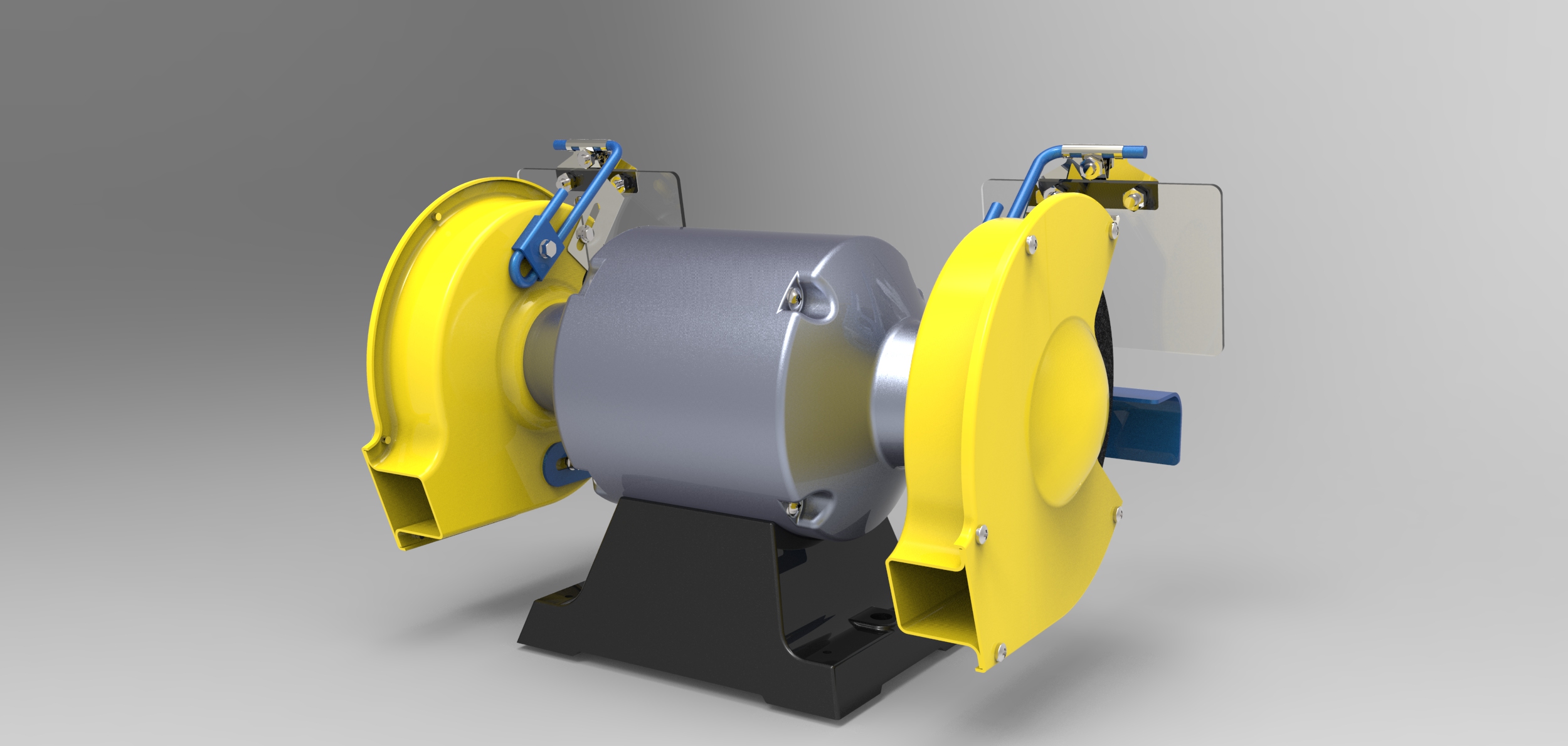 双砂轮打磨机bench-grinder-solidworks2009-2014