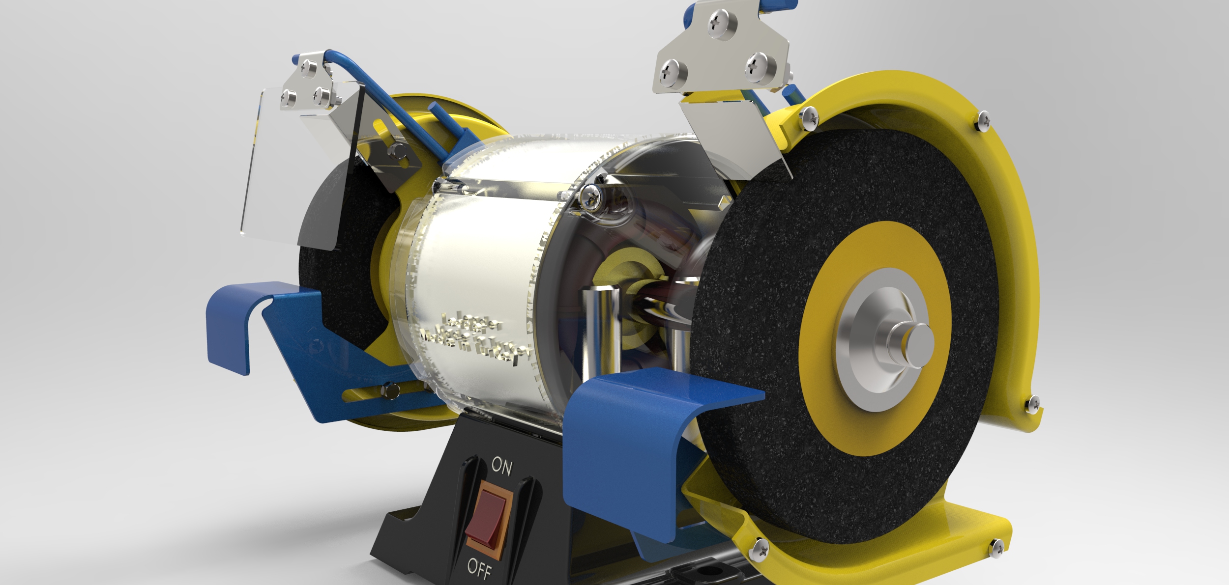 双砂轮打磨机bench-grinder-solidworks2009-2014
