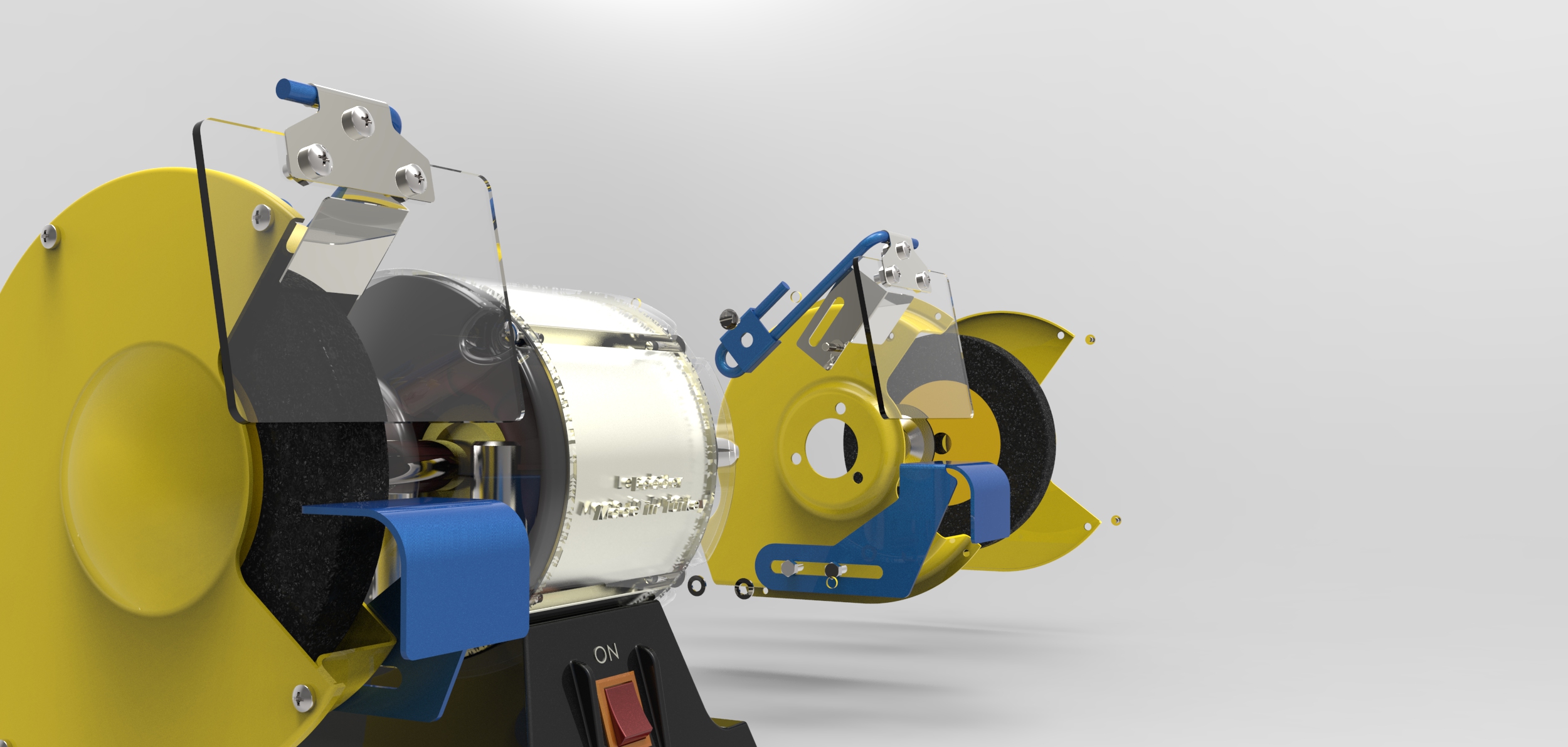 双砂轮打磨机bench-grinder-solidworks2009-2014