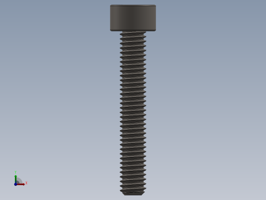 Screw_DIN_912_M4x25F_A2.SLDPRT公制内六角螺钉前视缩略图