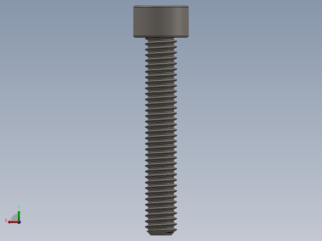Screw_DIN_912_M4x25F_A2.SLDPRT公制内六角螺钉后视图