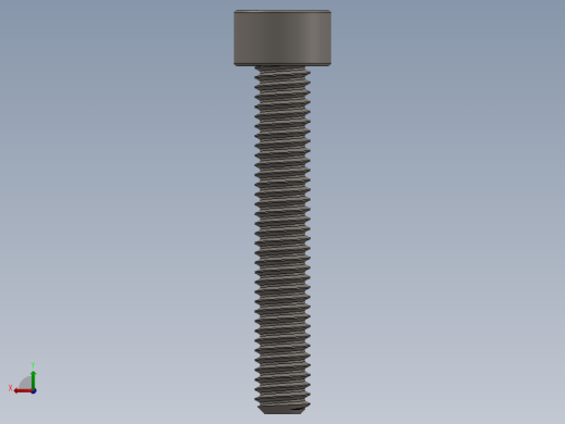 Screw_DIN_912_M4x25F_A2.SLDPRT公制内六角螺钉后视缩略图