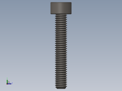 Screw_DIN_912_M4x25F_A2.SLDPRT公制内六角螺钉左视缩略图