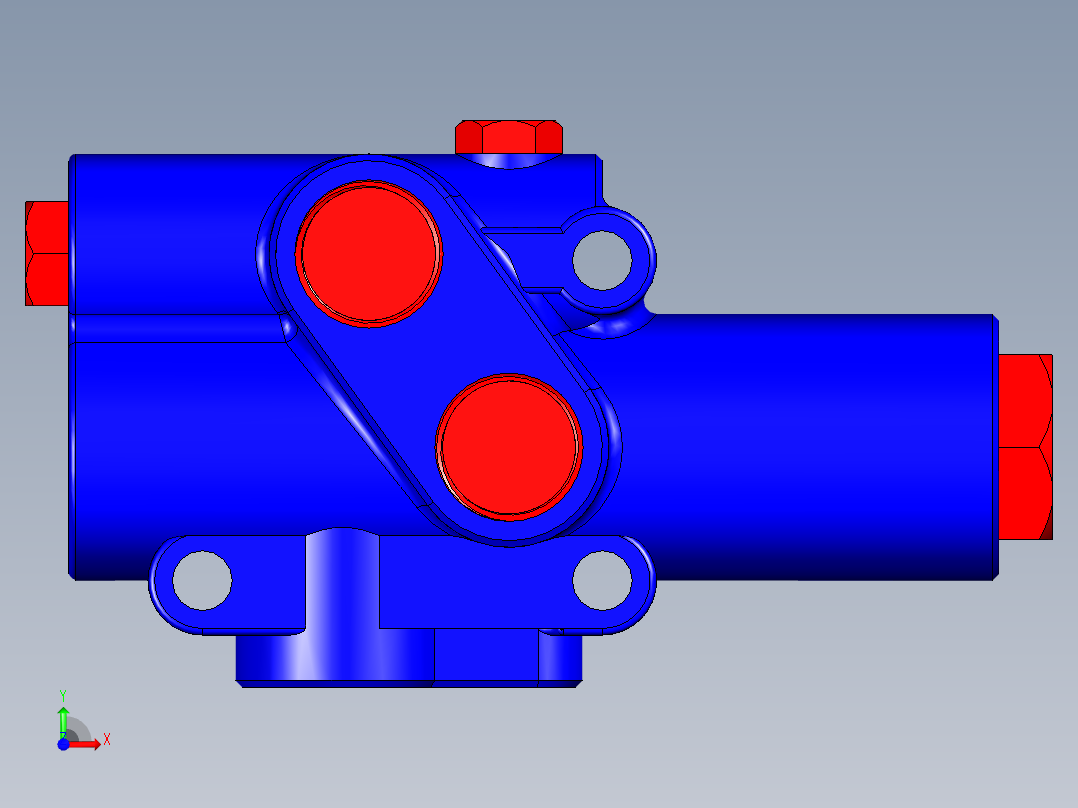 转向优先阀前视图