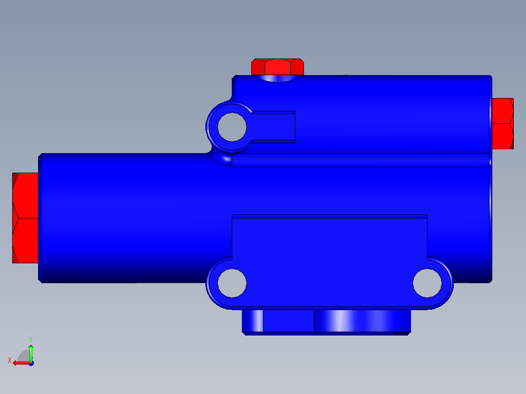 转向优先阀后视图