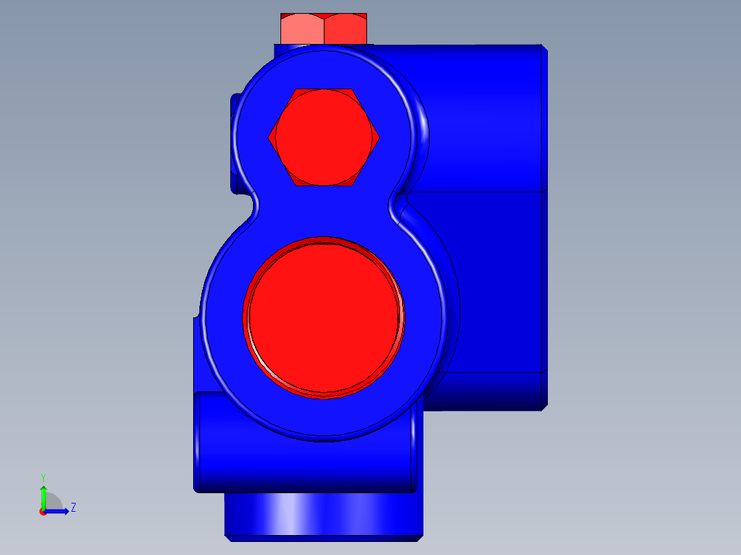 转向优先阀左视图