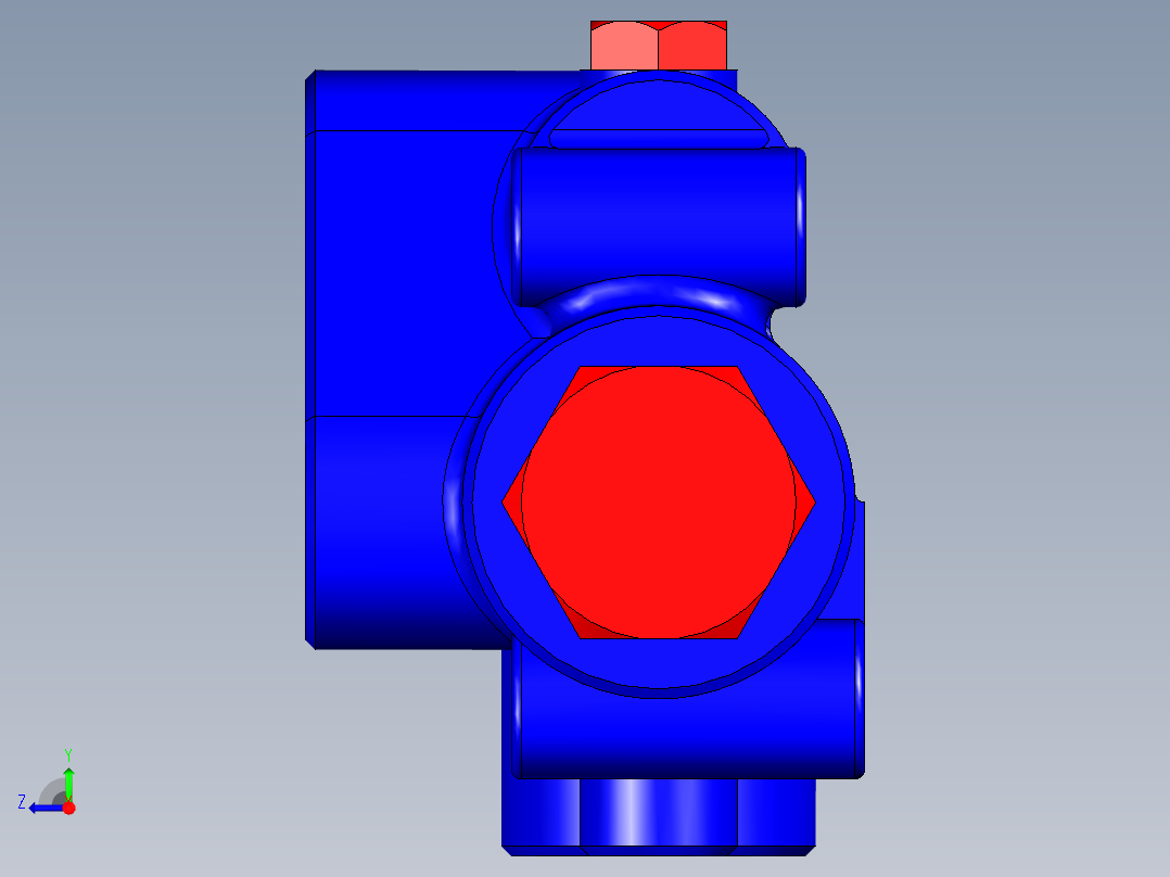 转向优先阀右视图