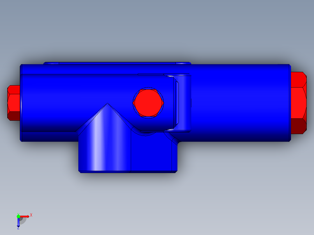 转向优先阀俯视图