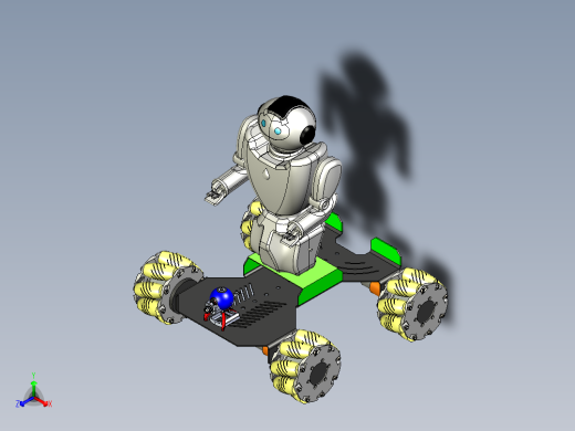 带有麦轮移动底盘的语音机器人
