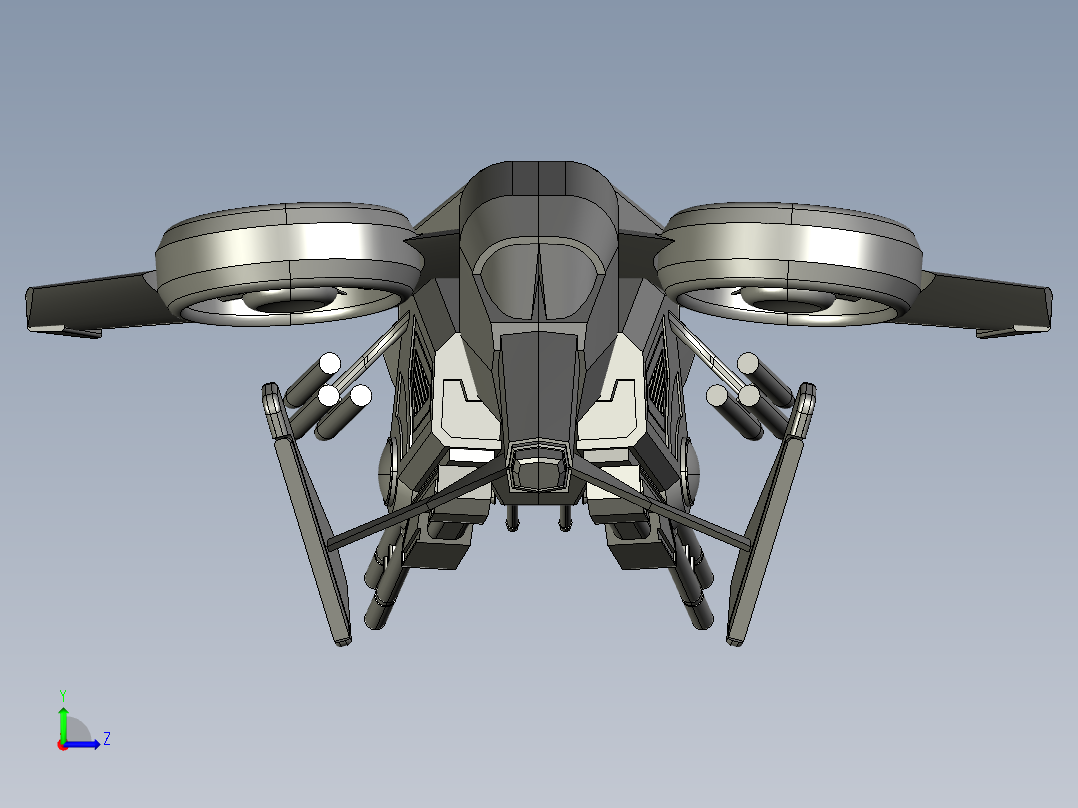 宇宙飞船(26)左视图