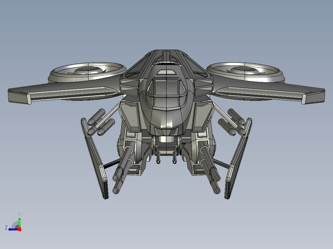宇宙飞船(26)右视图