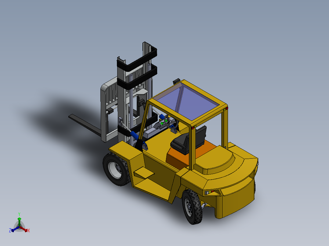 叉车(19)正等轴测图