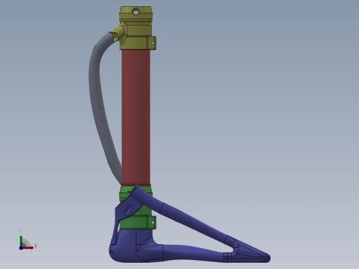 假肢腿部模型前视缩略图