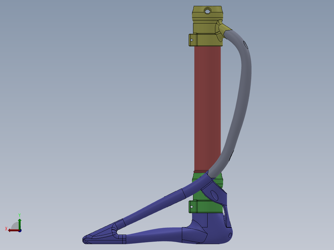 假肢腿部模型后视图