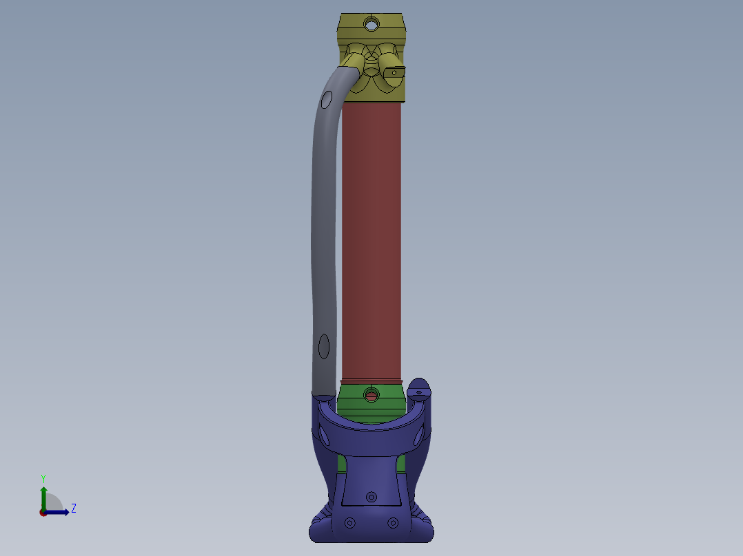 假肢腿部模型左视图