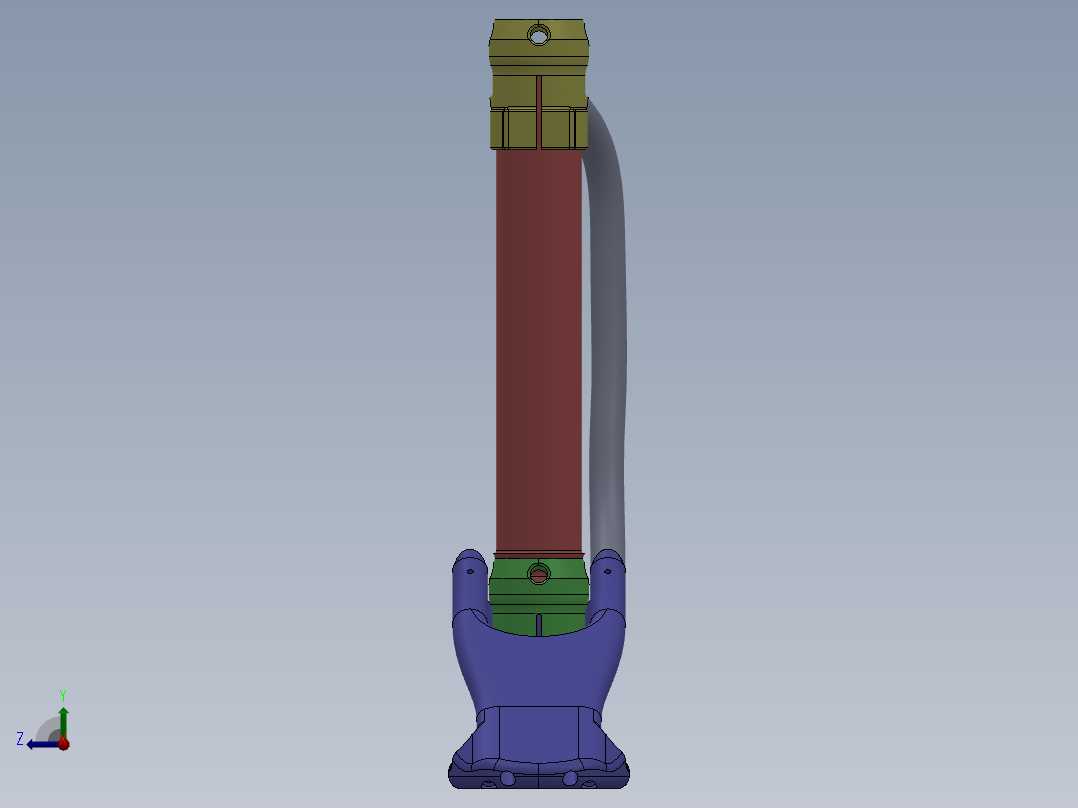 假肢腿部模型右视图