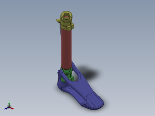 假肢腿部模型正等轴测缩略图