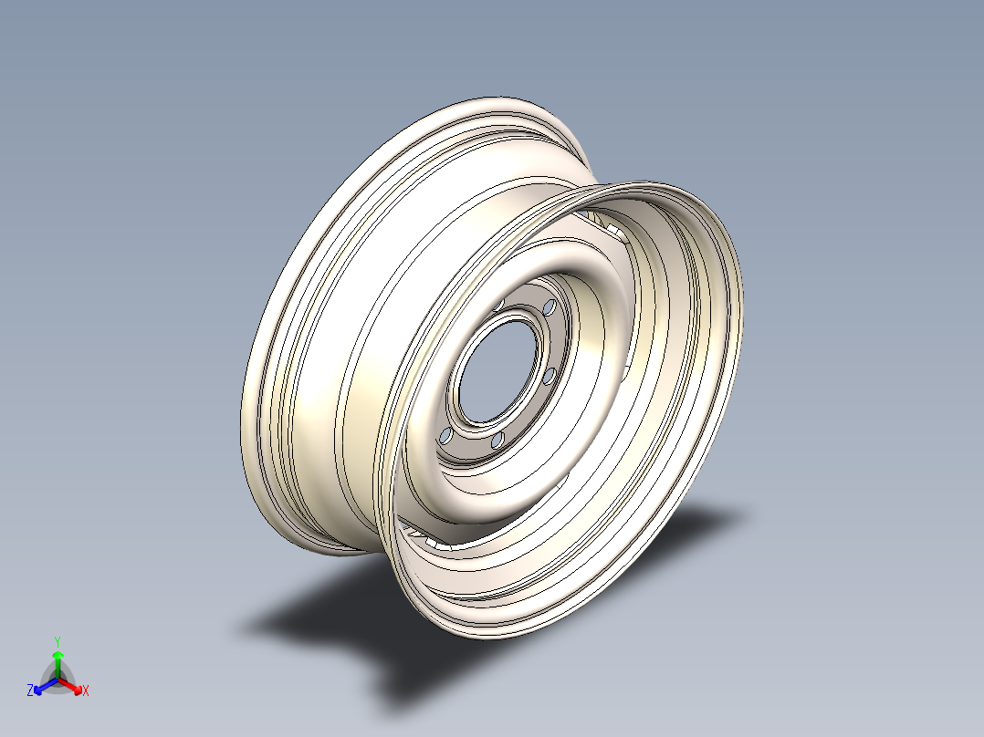 轮毂、轮胎(102)正等轴测图