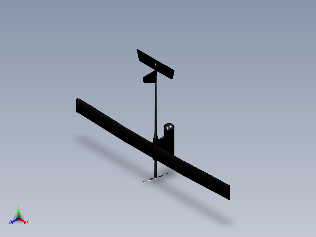 天空观察者（Skylark）2m固定翼FPV无人机正等轴测图