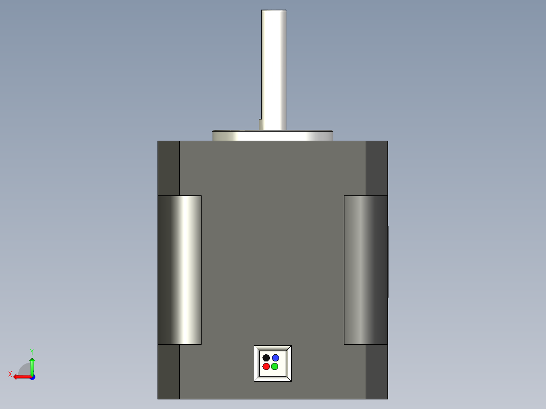 步进电机 Nema 17后视图