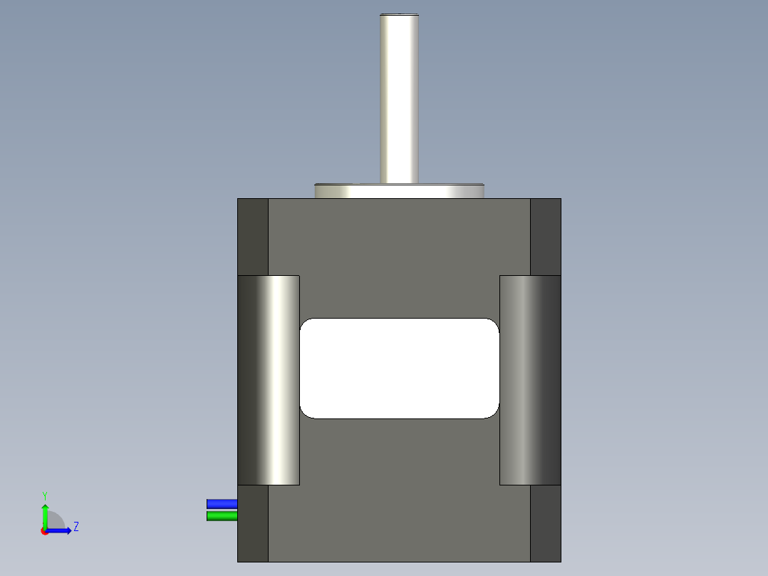 步进电机 Nema 17左视图
