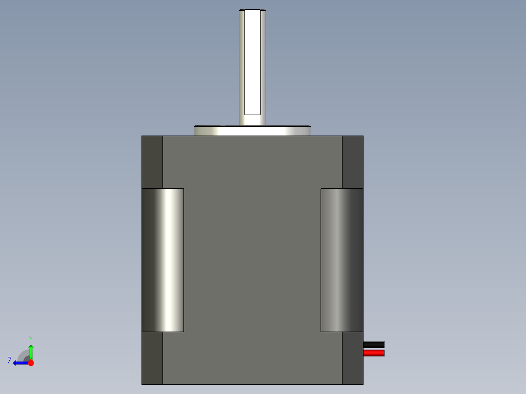 步进电机 Nema 17右视图
