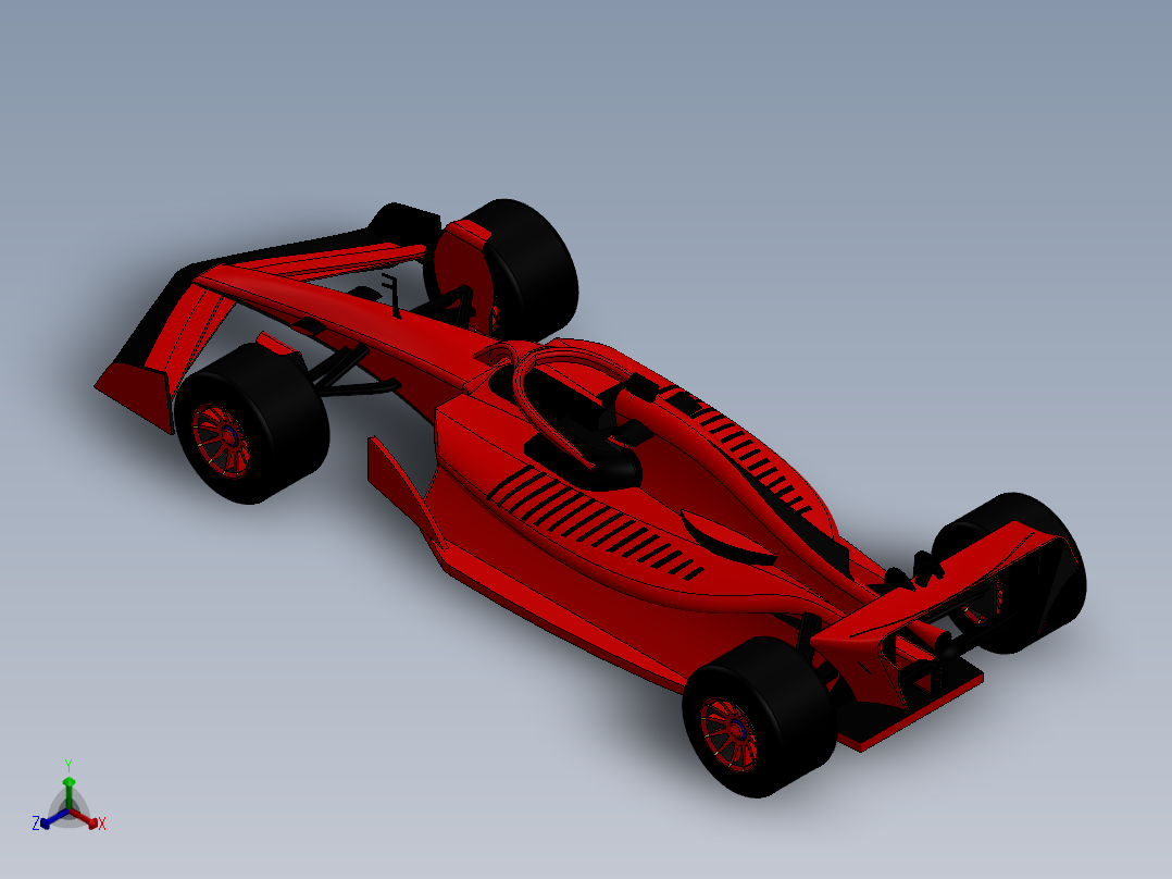 一级方程式赛车正等轴测图