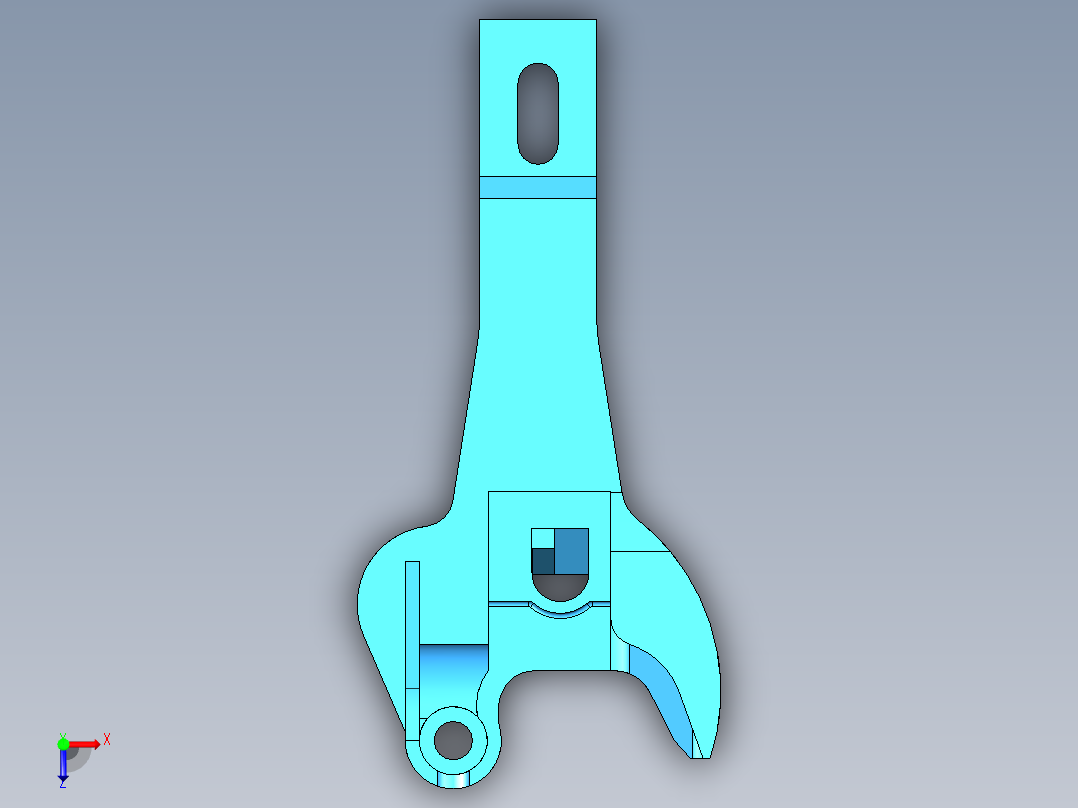 13A上作用式钩体俯视图