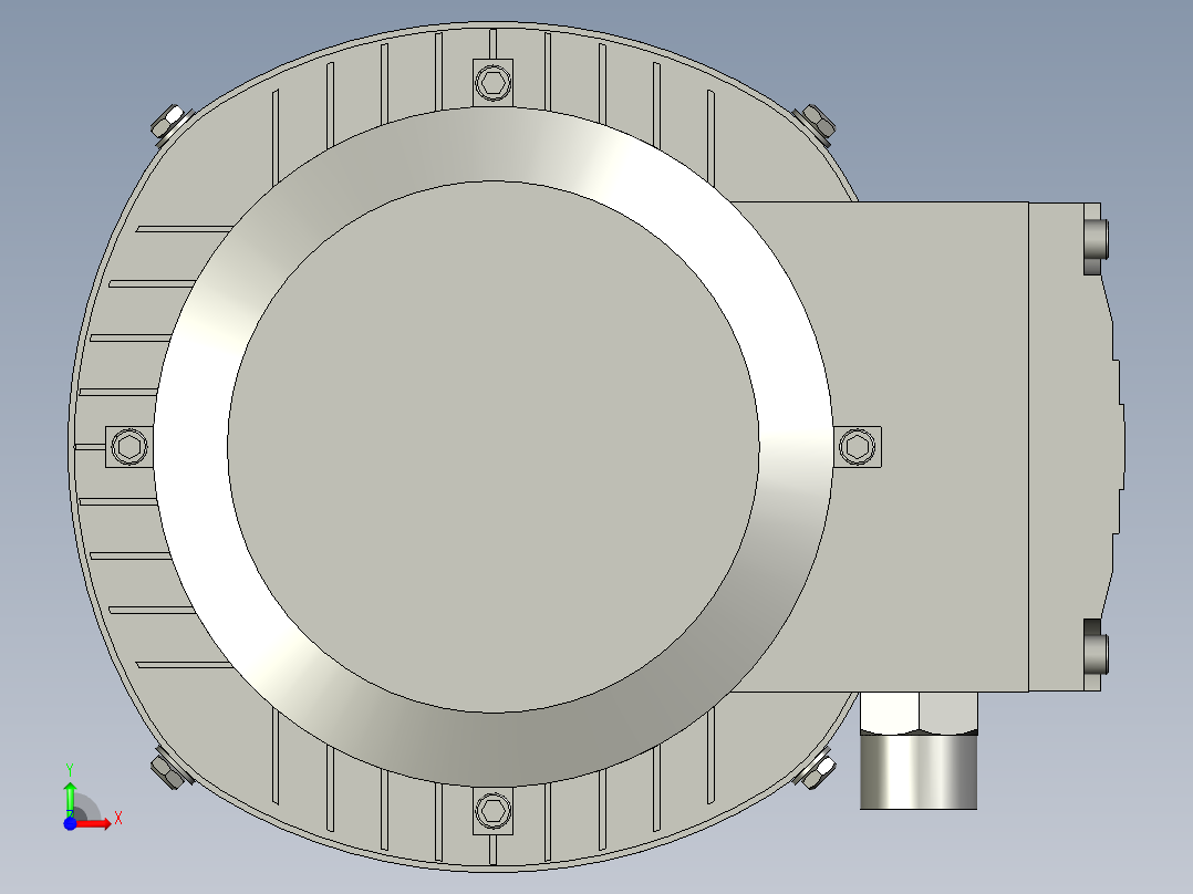 RY斜齿轮减速电机429电机图前视图