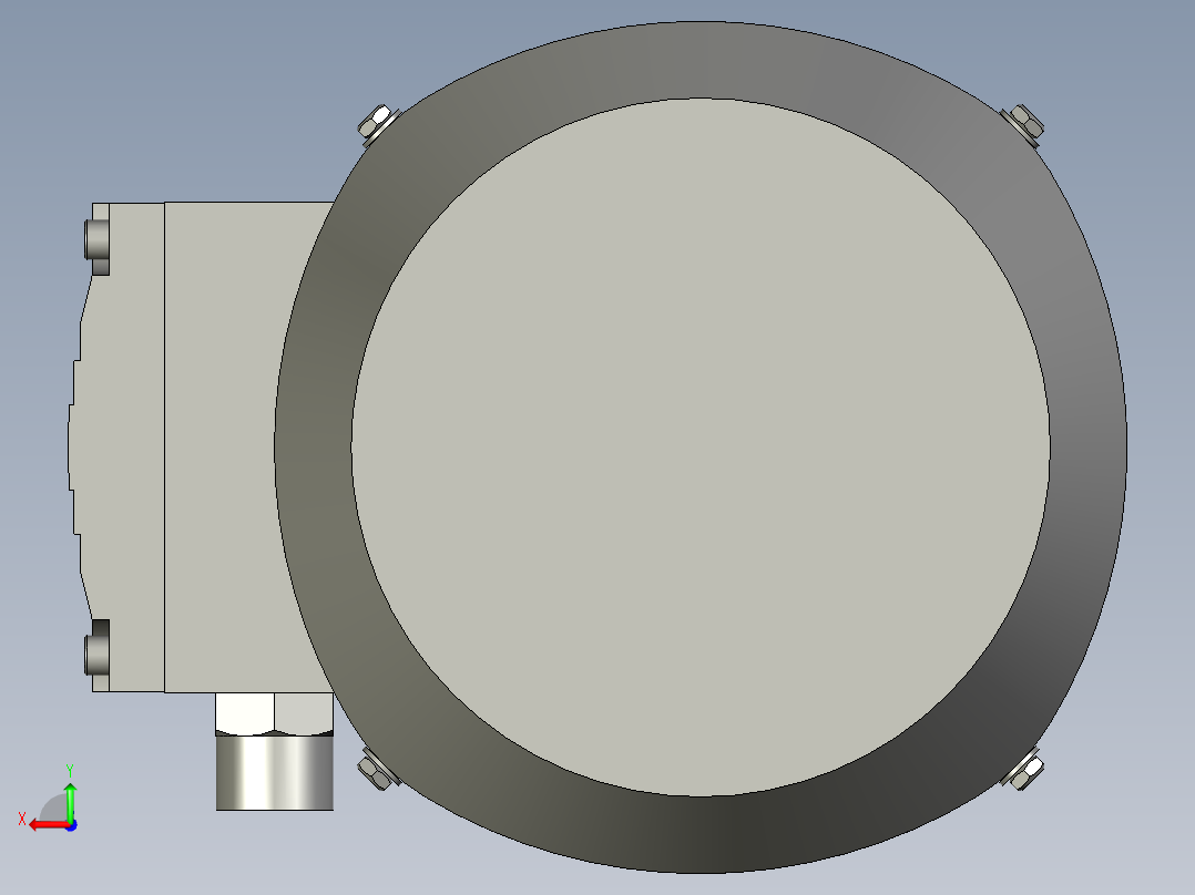 RY斜齿轮减速电机429电机图后视图