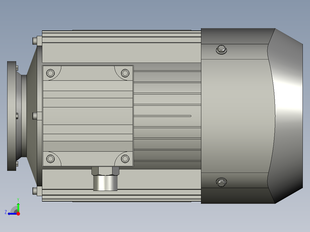 RY斜齿轮减速电机429电机图右视图
